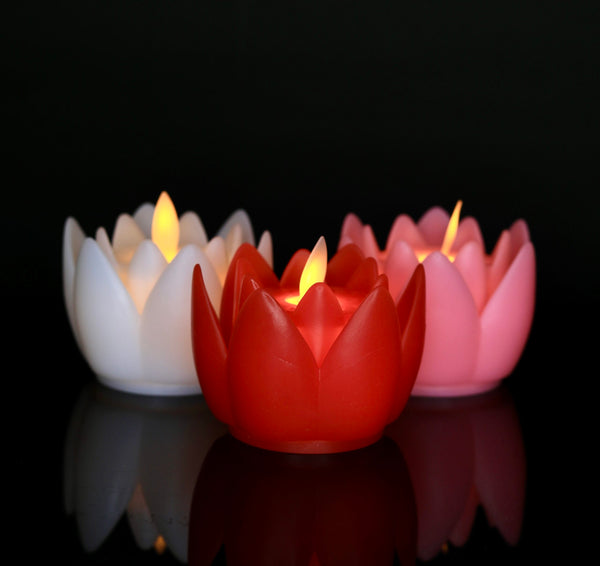 Led Tealight Flower Pack of 6