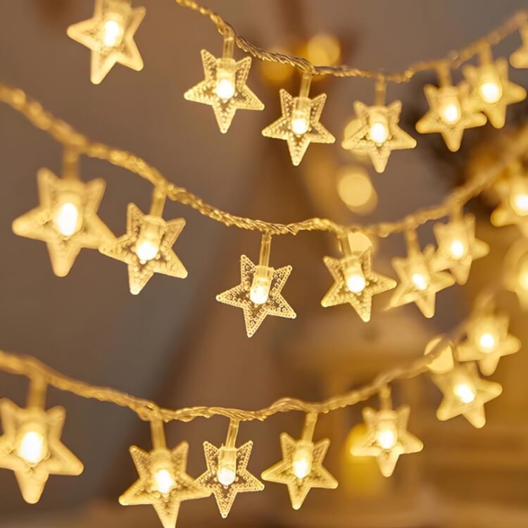 Fairy Rice Mini 14 Star Led Light for Party & Home Decoration Yellow, 16 Led, 3 Meter (Warm White)(Plug-in)